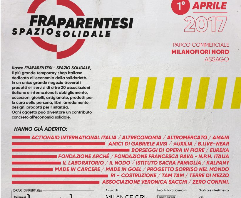 Il Laboratorio è presente a “Fraparentesi – spazio solidale”!